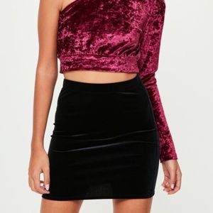 Black velvet mini skirt vintage
